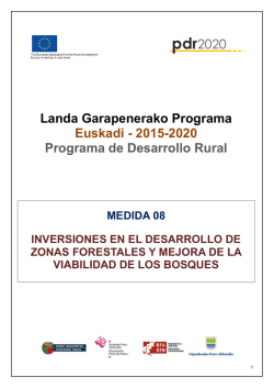 Inversiones en el desarrollo de zonas forestales y mejora de la