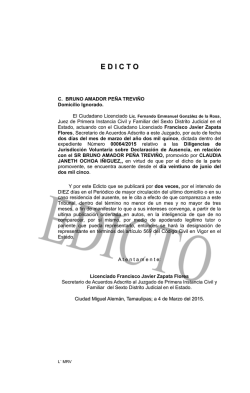 edicto - Poder Judicial del Estado de Tamaulipas