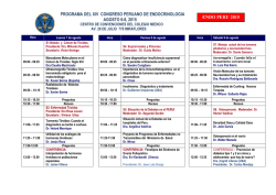programa del xiv congreso peruano de endocrinologia agosto 6