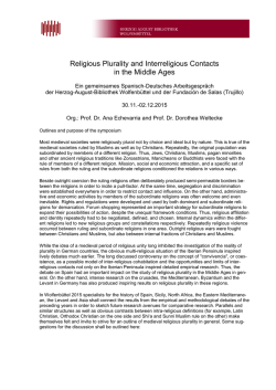Religious Plurality and Interreligious Contacts