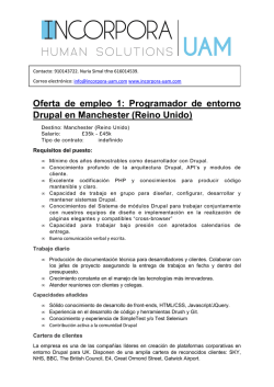 Oferta de empleo INGENIEROS INFORMÁTICOS