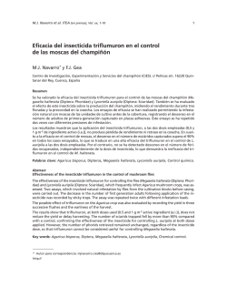 Eficacia del insecticida triflumuron en el control de las moscas del
