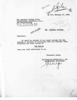 P - American Jewish Joint Distribution Committee