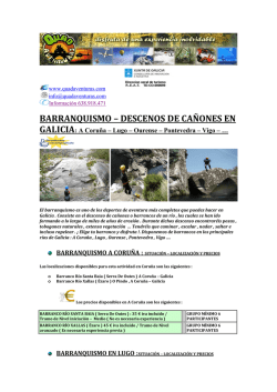 Barranquismo-descenso de cañones Galicia