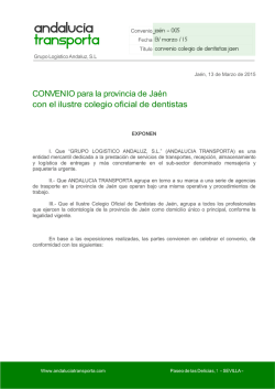 Andalucía Transporta - Ilustre Colegio Oficial de Dentistas de Jaén
