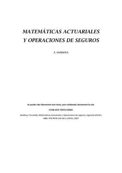 matemáticas actuariales y operaciones de seguros
