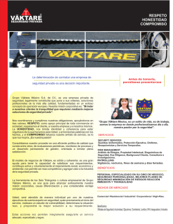 Brochure impresa PDF - Grupo Vaktare Mexico SA de CV