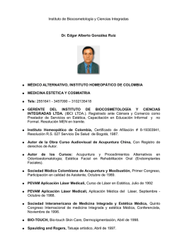 Instituto de Biocosmetología y Ciencias Integradas Dr. Edgar Alberto