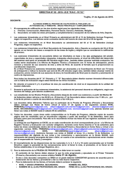 Directivadel Trimestre II de primaria y secundaria.