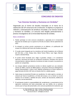 bases y condiciones - CEA - Universidad Nacional de Córdoba