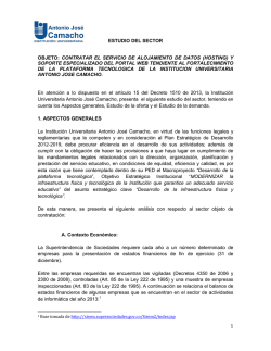 ESTUDIO DEL SECTOR OBJETO: CONTRATAR EL SERVICIO DE