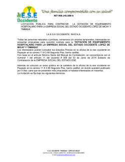 LICITACIÓN PÚBLICA PARA CONTRATAR LA
