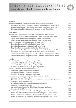 EphEmEridEs calasanctianaE commentarium officiale