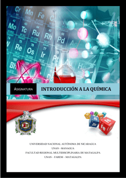 introducción a la química - UNAN - Universidad Nacional Autónoma