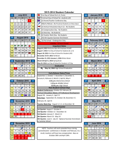2015-2016 Student Calendar - Adams County School District #14