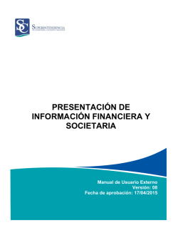 Manual de Proceso - Superintendencia de Compañías