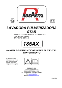 Lavadora pulverizadora STAR 185AX PDF
