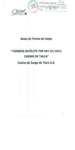 “TORNEOS SATÉLITE THP-SAT 01/2015,