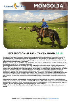EXPEDICIÓN ALTAI - TAVAN BOGD 2015