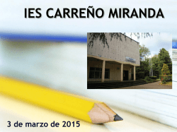 IES Carreño Miranda, presentación sobre la escolarización.