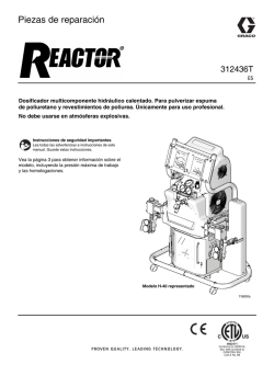 312436T - Reactor, Hydraulic Proportioners, Repair
