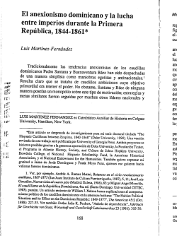 El anexionismo dominicano y la lucha entre imperios durante la