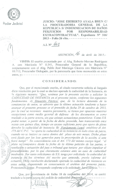 S.D.Nº 462-José Eriberto Ayala contra PGR
