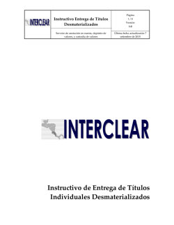 Archivo. - InterClear Central de Valores SA