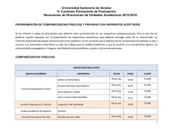 Descargar Programación de Comparecencias