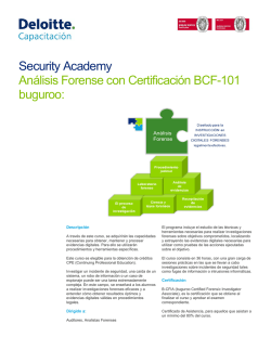 Security Academy Análisis Forense con Certificación BCF