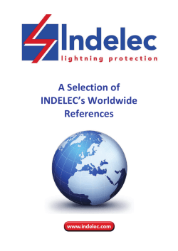 A Selection of INDELEC`s Worldwide References