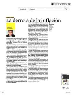 La derrota de la inflación