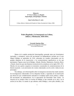 Pedro Regalado y la insurgencia en Colima, Jalisco y Michoacán