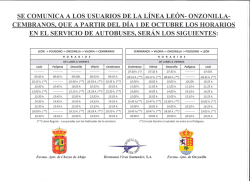 " IOS DE LA LÍNEA LEÓN- ONZONILLA»= ¿|2EL l 1 DE OCTUBRE
