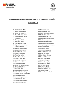 lista de alumnos de 1&ordm; eso admitidos en el programa biling&uuml;e. curso