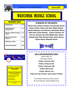 January - the Wauconda Community Unit School District 118 website