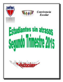 Alumnos sin atrasos - 2º Trimestre 2015