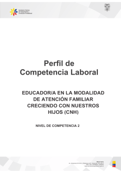 Perfil Educador/a en la modalidad de Atención Familiar creciendo