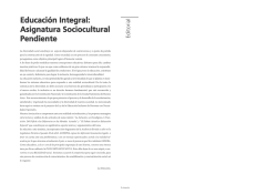 Educación Integral: Asignatura Sociocultural Pendiente