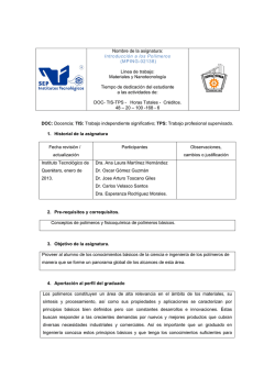 Introducción a los Polímeros - Instituto Tecnólogico de Querétaro