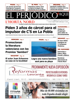 Piden 3 años de cárcel para el impulsor de C`S en La Pobla
