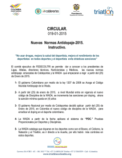 FEDECOLTRI-2015 Instructivo Antidoping