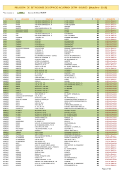 RELACI&Oacute;N DE ESTACIONES DE SERVICIO ACUERDO CETM