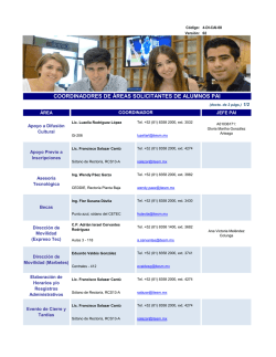 COORDINADORES DE ÁREAS SOLICITANTES DE ALUMNOS PAI