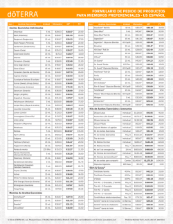 formulario de pedido de productos para miembros