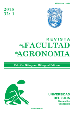 Portada - Revista de la Facultad de Agronomía LUZ