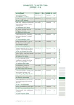 Agenda 2015-16.indd - Universidad Eclesiástica San Dámaso