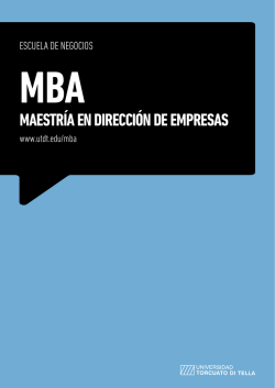 Descargar Folleto - Universidad Torcuato Di Tella