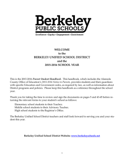 English - Berkeley Unified School District