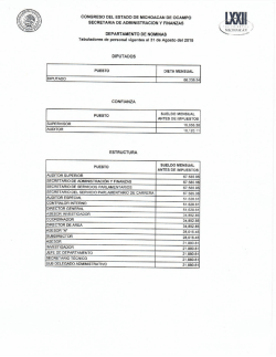 PUESTO DIETA MENSUAL - Congreso del Estado de Michoacán